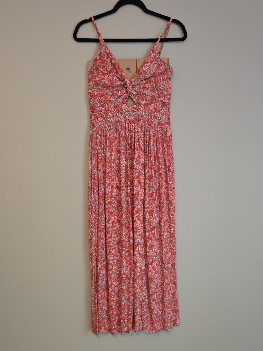 Angie Red Multicolor Smocked Knit Tank - Picture 2 of 5